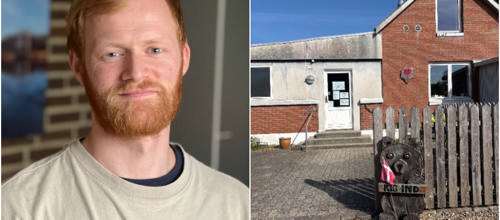 bevægelsesmedarbejder Mads Emil Dam-Justesen i den ene side og et billede af Cafe værestedet Montana i den anden side.